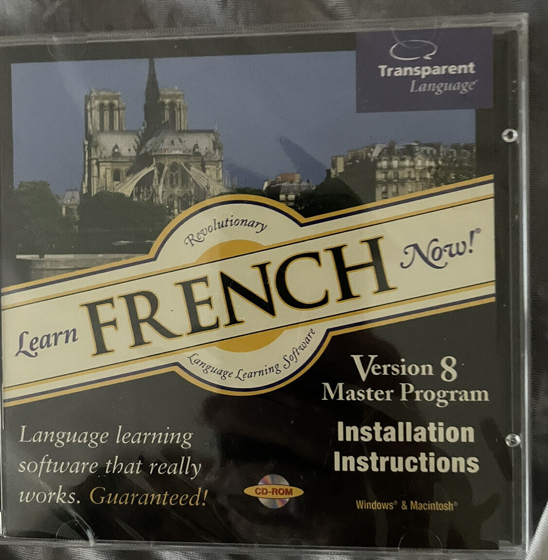 Learn French Now From Transparent Language Windows & Mac CD-Rom Version 8 Master