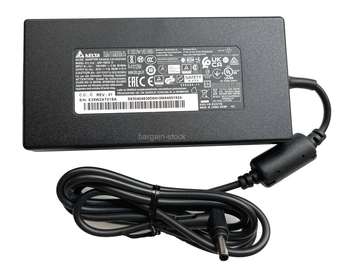 Delta 20V 7.5A 150W AC Adapter For MSI Katana GF66 ADP-150CH D 4.5mm Tip Charger