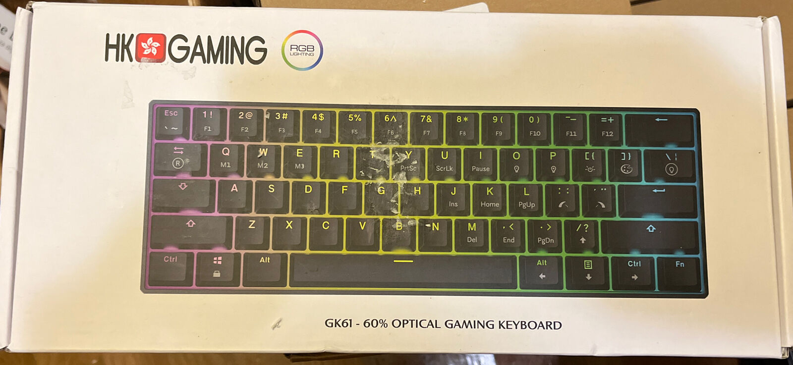 HK Gaming GK61 RGB Mechanical Keyboard Optical Gateron-Black