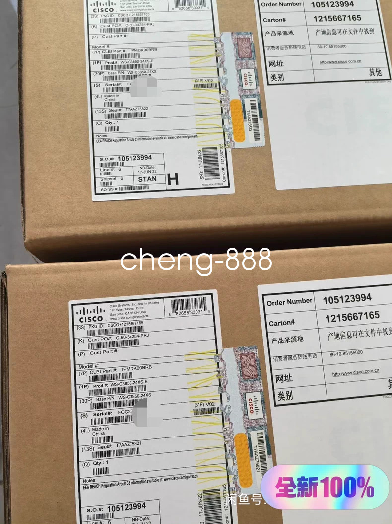 1PCS Cisco Switch WS-C3850-24XS-E new via FedEx or DHL