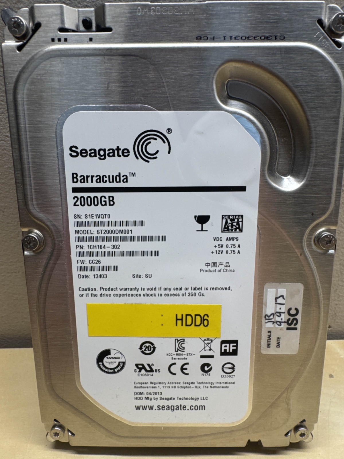 Seagate Barracuda 2TB Refurbished 3.5" Internal Hard Drive (ST2000DM001)