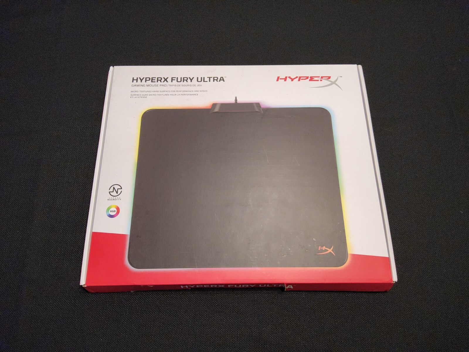 HyperX Fury Ultra – RGB Gaming Mouse Pad, 360° RGB Lighting (HX-MPFU-M)