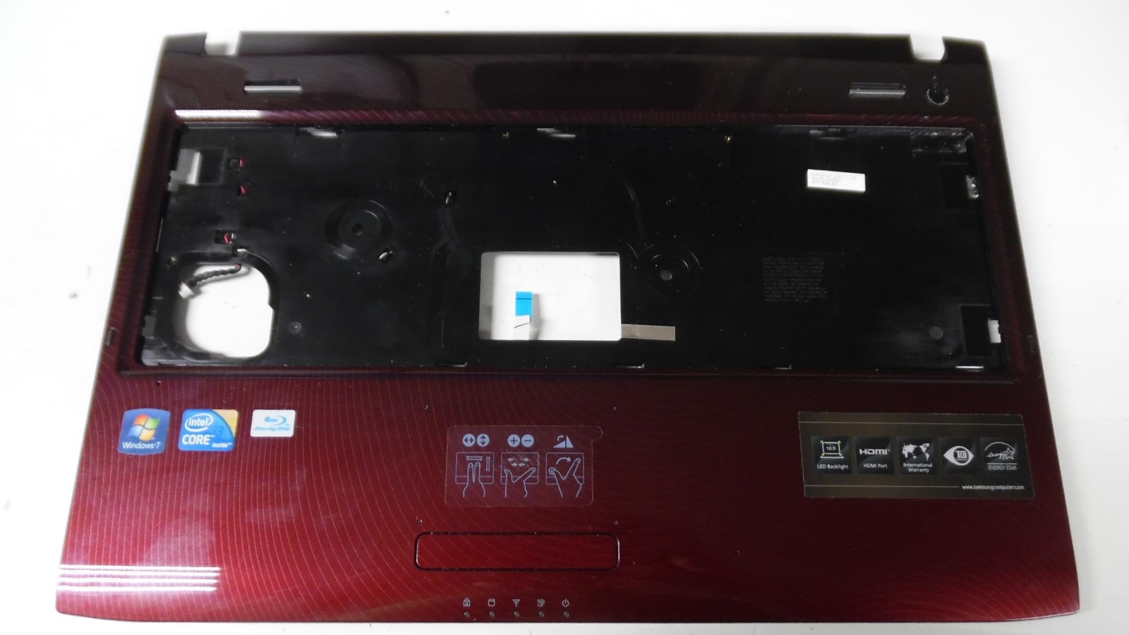 Genuine Samsung NP-R580 - Red Palmrest w/ Touchpad / BA75-02369C