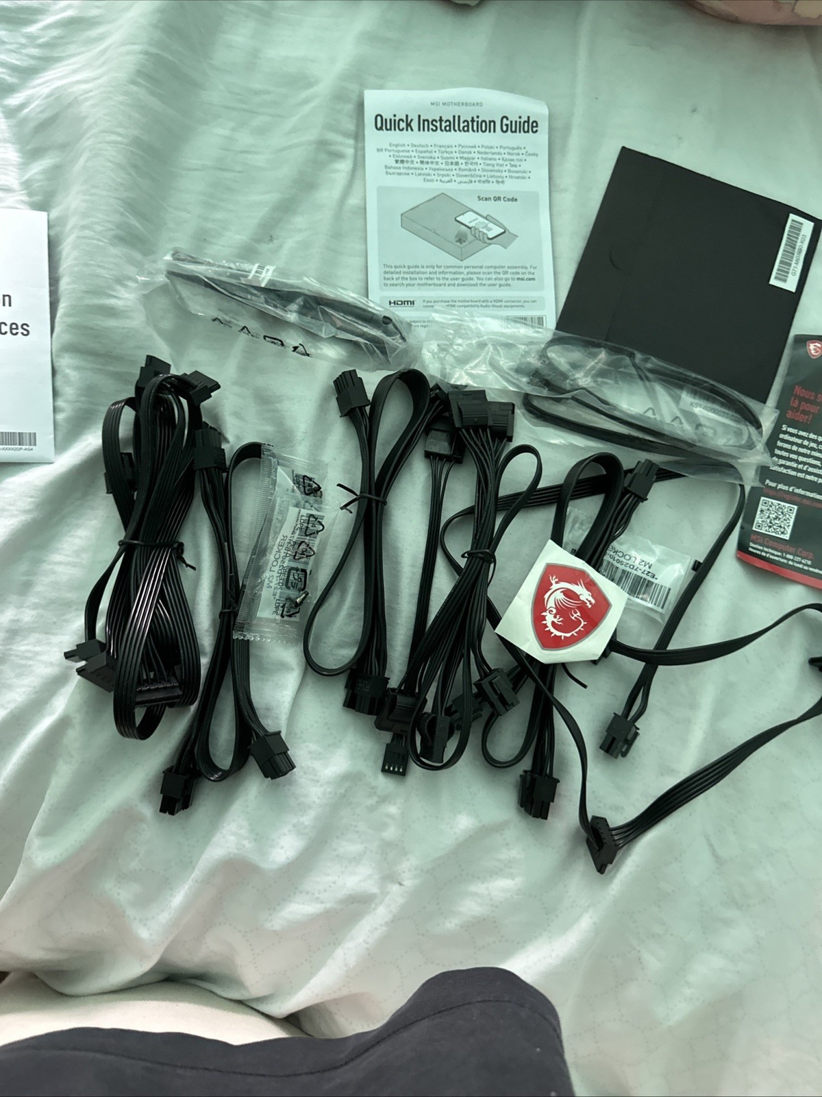 Mixed Lot of New Computer Components Cables PSU