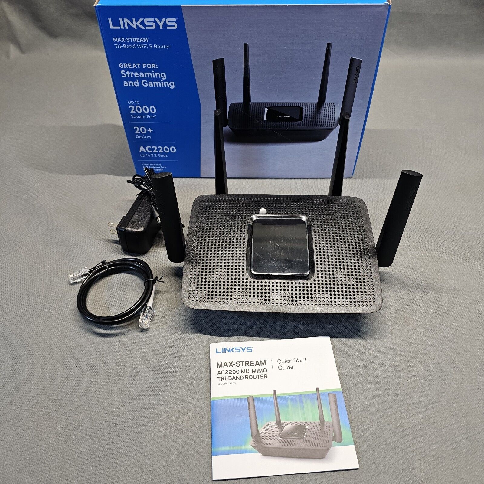 Linksys Maxstream Triband Wifi 5 Router AC2200