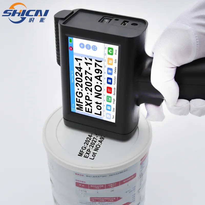 Hot selling handheld inkjet printer prints text, date, barcode batch number LOGO