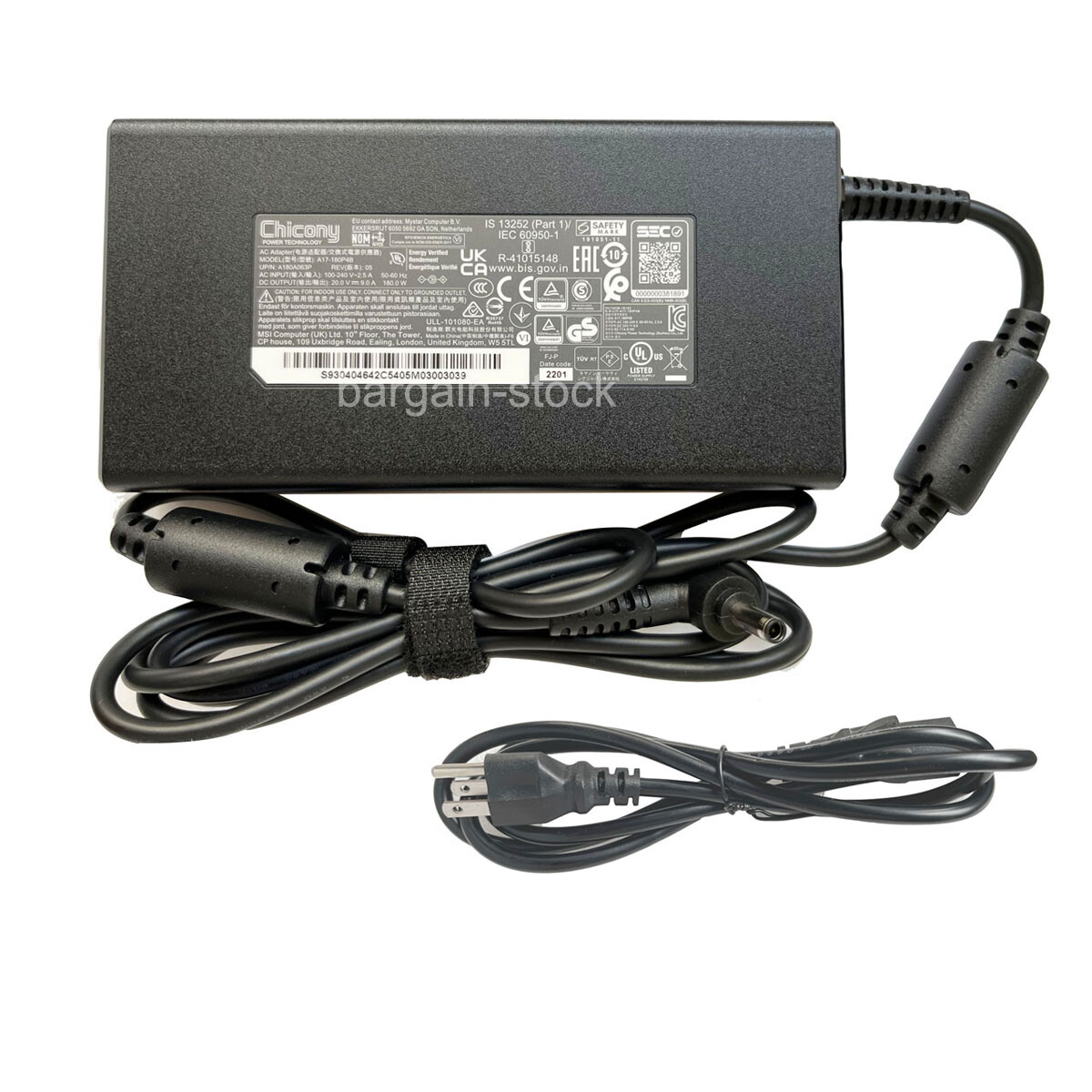 Chicony 9A 20V 180W AC Adapter Charger For MSI Katana GF66 11UG 11UE Laptop