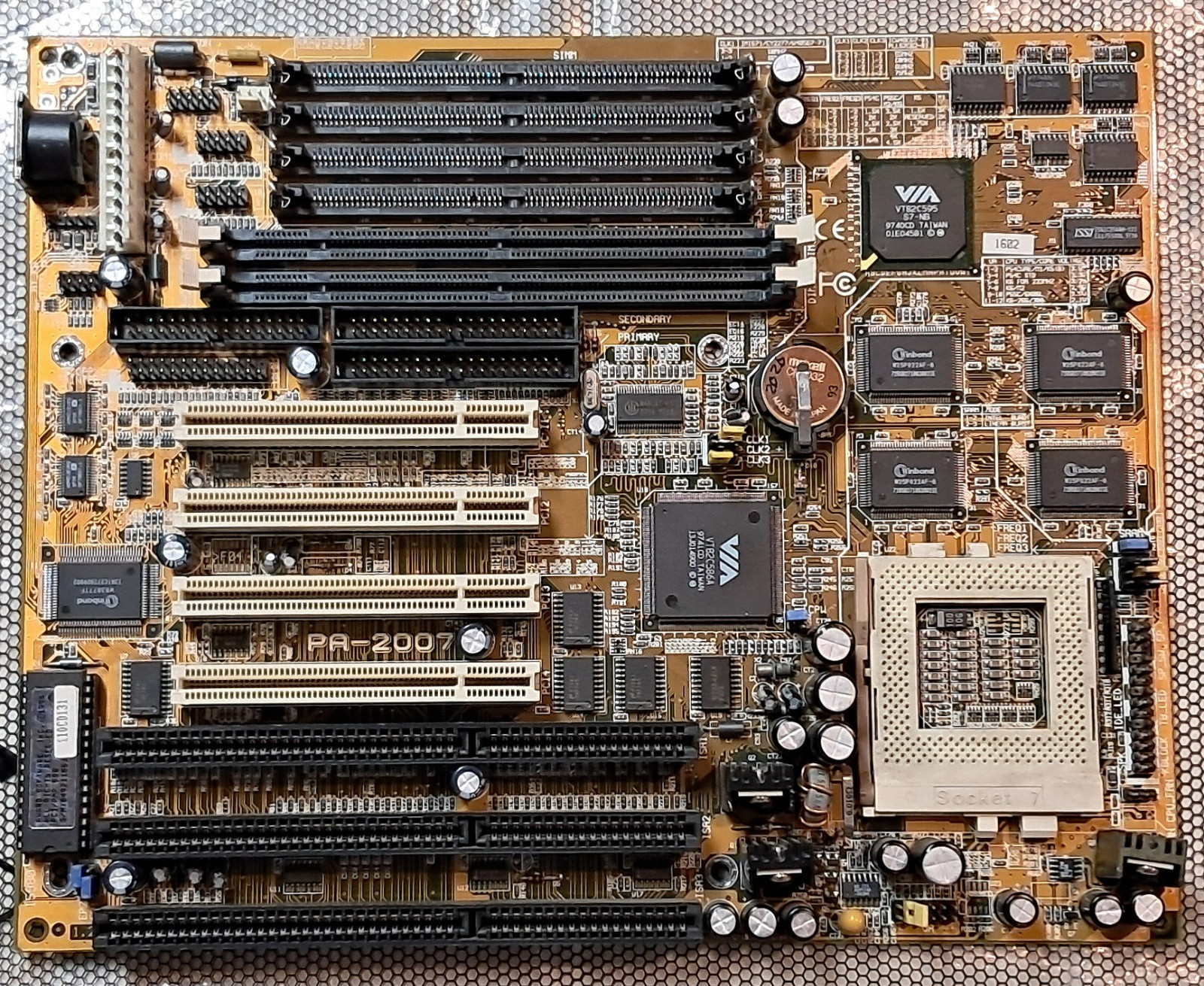 Vintage FIC PA-2007 Socket 7 Motherboard  Tested /Guaranteed  (PA 2005 2006)