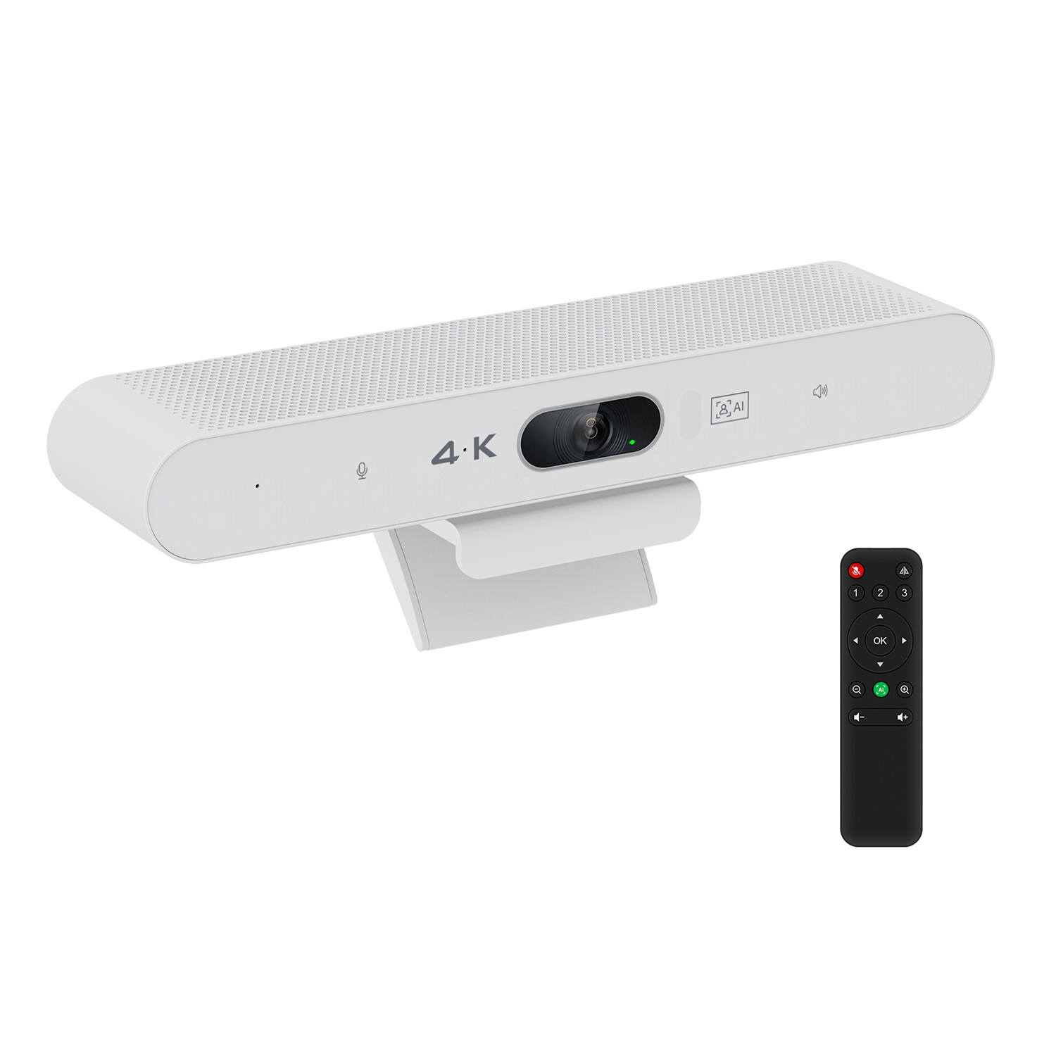 TOALLIN 4K Webcam Conference Camera Bar with AI Auto-Framing, Speaker & Mic