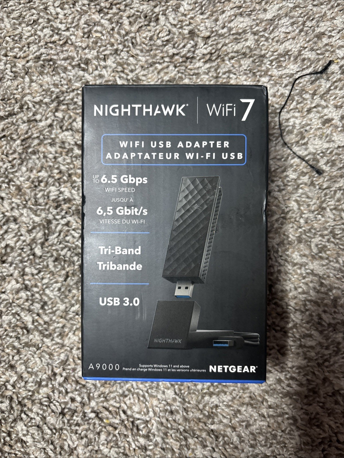 Netgear Nighthawk A9000 Tri-Band Wi-Fi 7 USB 3.0 Adapter - Sealed