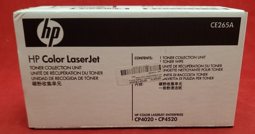 Genuine HP CE265A Toner Collection Unit for Laserjet CP4020 CP4520 New Sealed 