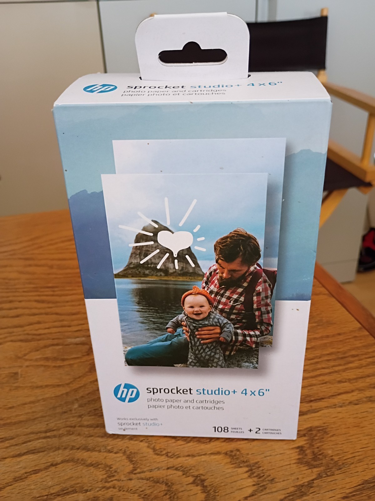 HP Sprocket Studio Plus 4x6 Photo Paper 108 Sheets and 2 Cartridges Pack, New