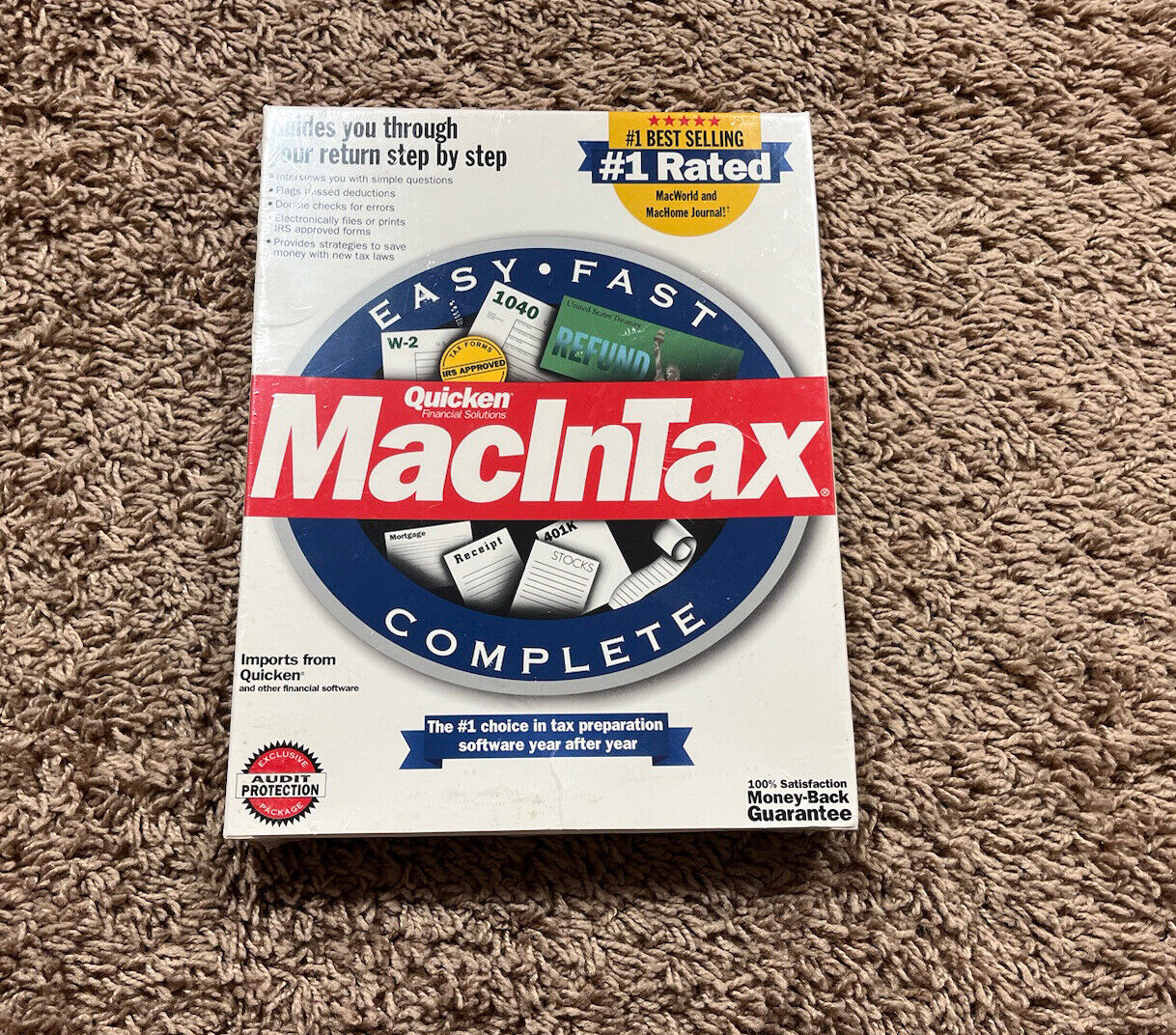Quicken MacInTax Complete: Federal Return Tax Year 1998 (Apple Mac) Intuit CPU