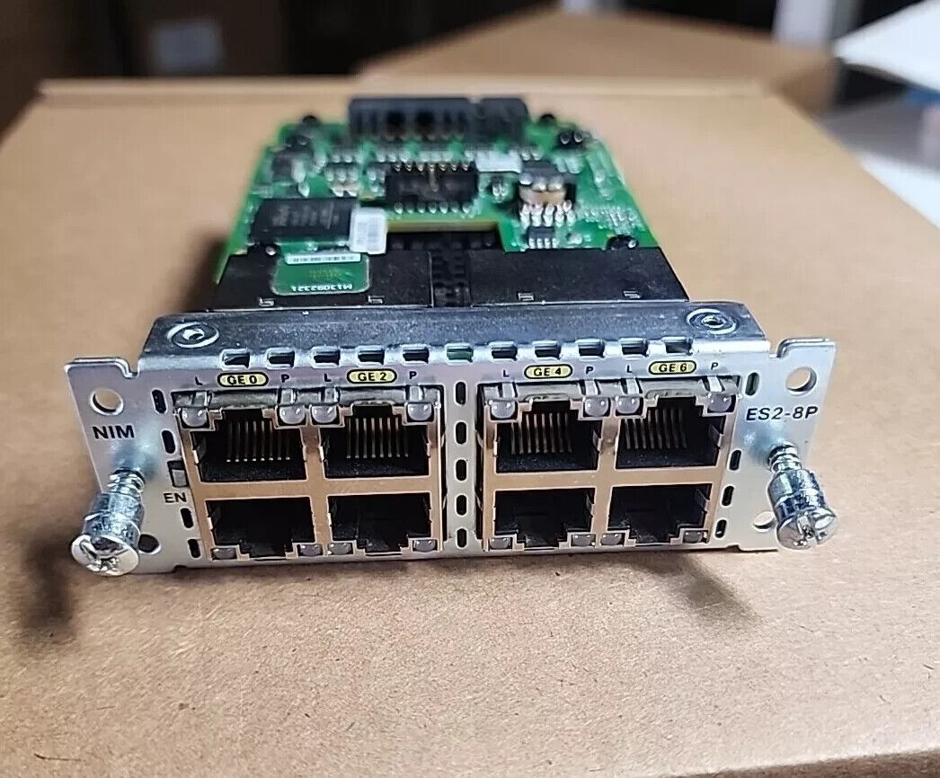 Cisco NIM-ES2-8P 8-Port POE Gigabit Ethernet LAN Switch Network Interface Module