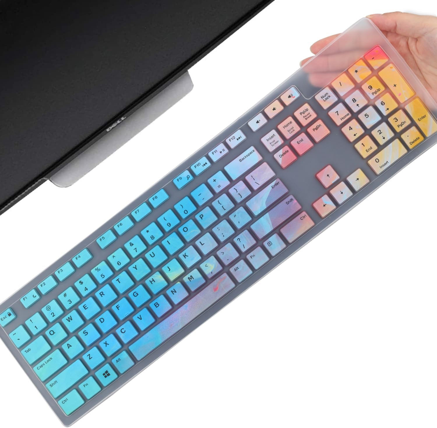 Colorful Keyboard Cover for Dell KM636 KB216 Kb216T Kb216D Kb216P Wired