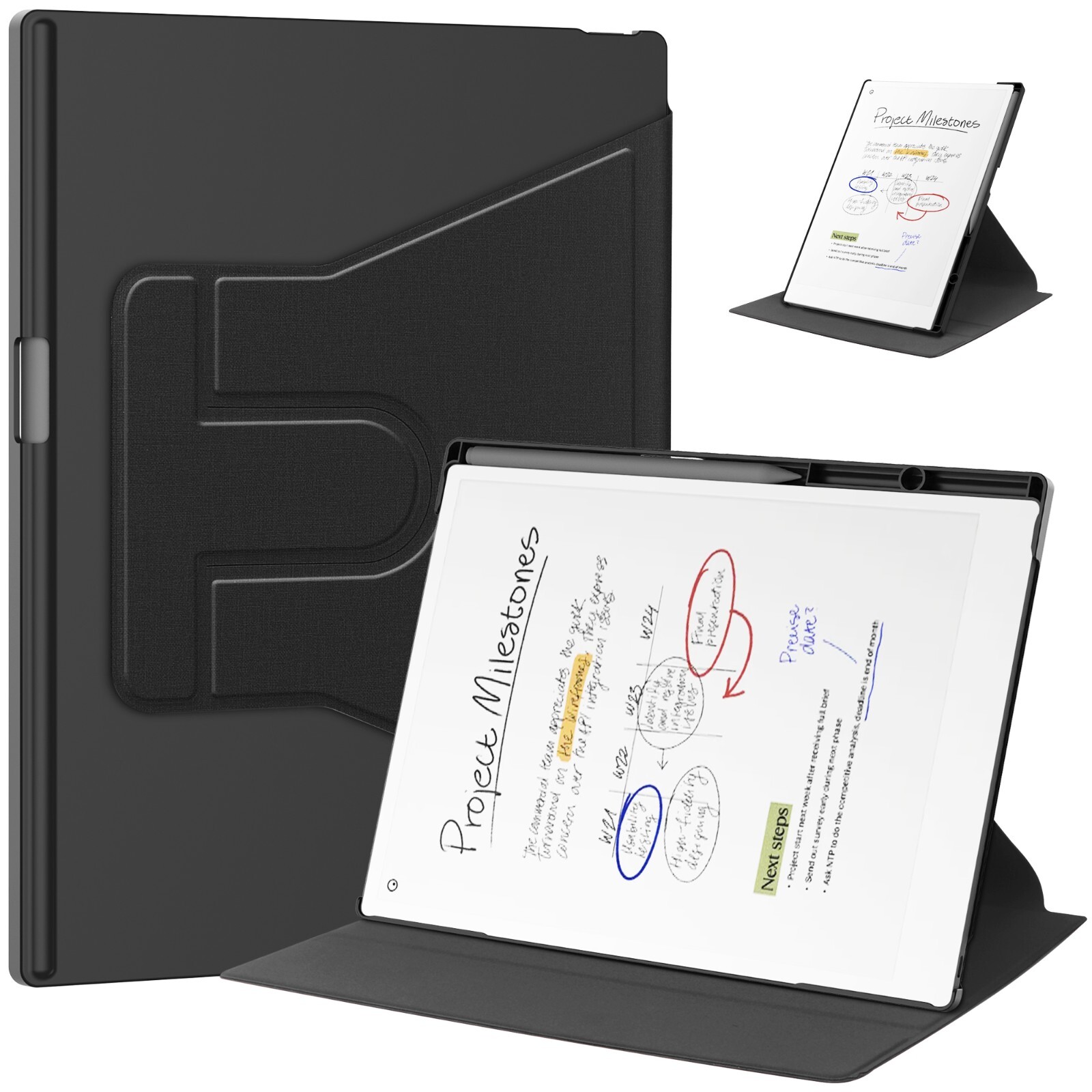 For reMarkable Paper Pro 11.8" Paper Tablet Case Rotating Stand Auto Wake Sleep