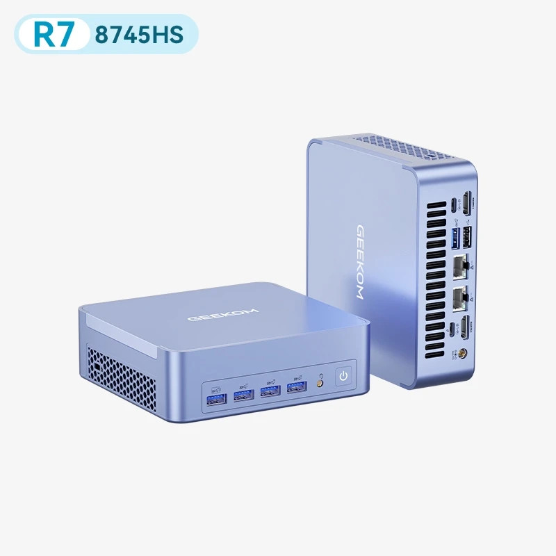 GEEKOM AX8 Max Mini PC, AMD Ryzen 7 8745HS NO RAM NO SSD - Barebones