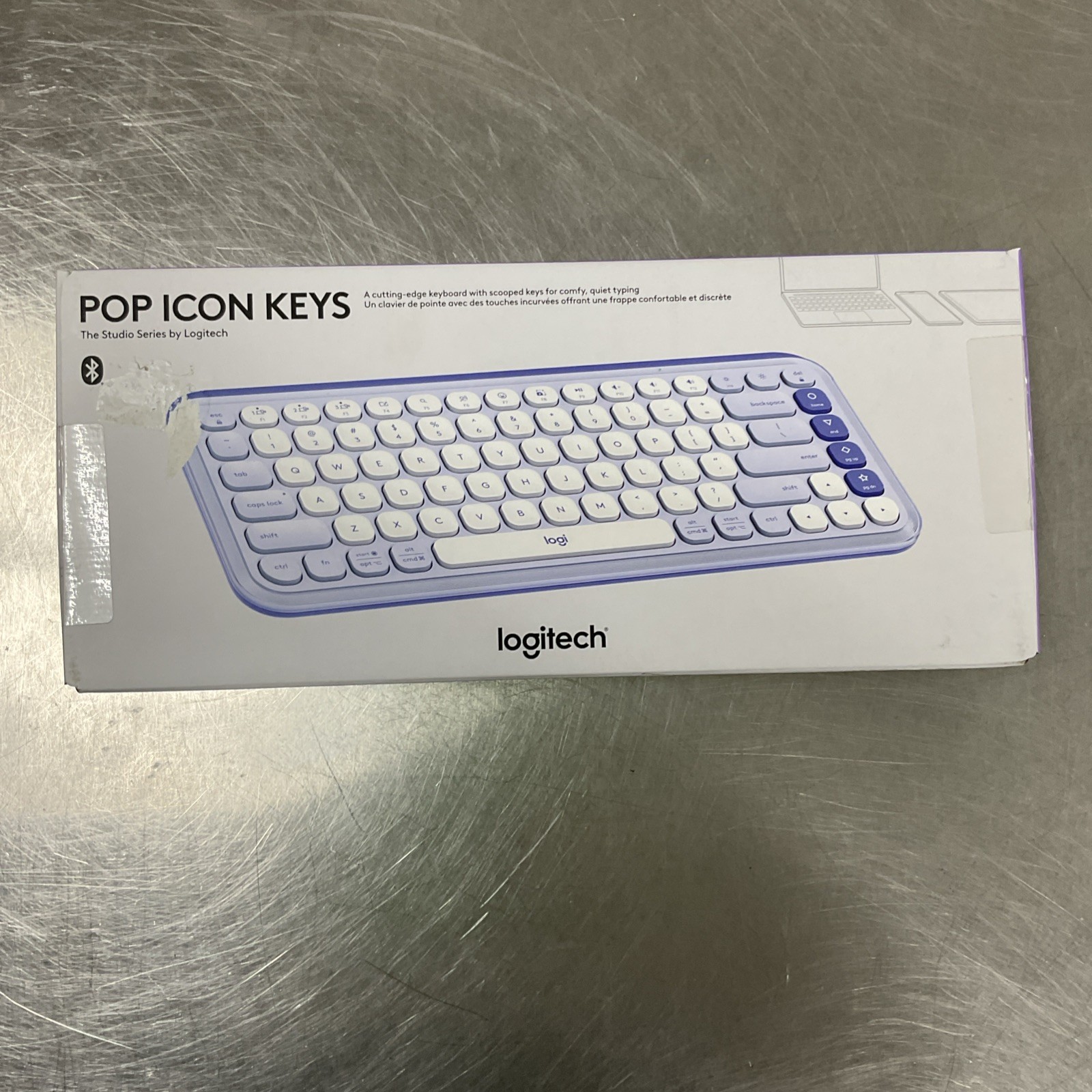Logitech POP ICON KEYS Wireless Bluetooth Keyboard for Laptop Tablets PC – Lilac