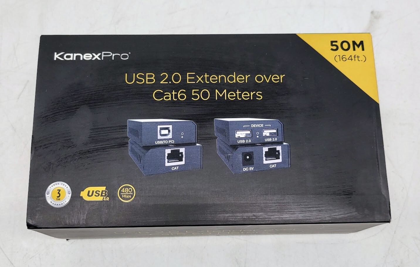 KanexPro USB 2.0 Extender over Cat6 50 Meters EXT-USB250M