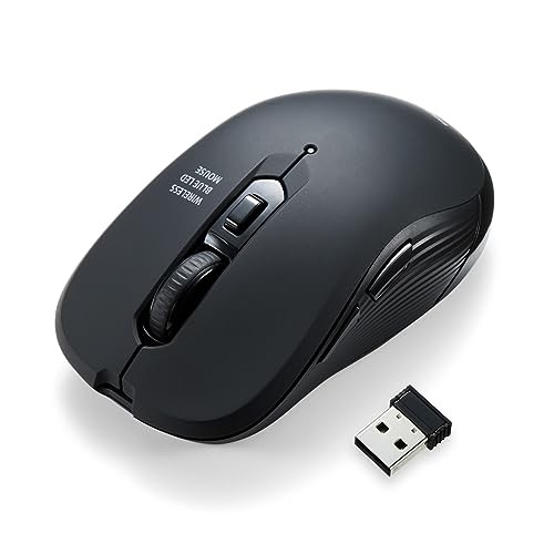Sanwa Direct Wireless Mouse Silent Operation Forward/Back Buttons Rubber Coated