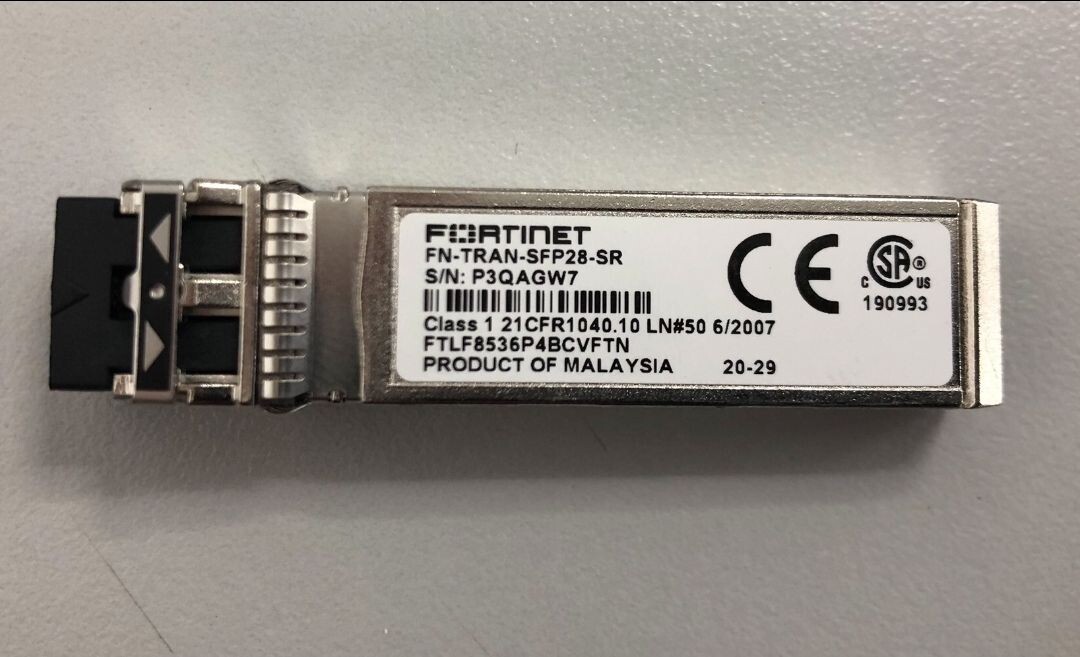 1pcs Fortinet FN-TRAN-SFP28-SR 25GE/10GE dual rate SFP-25G-SR Transceiver