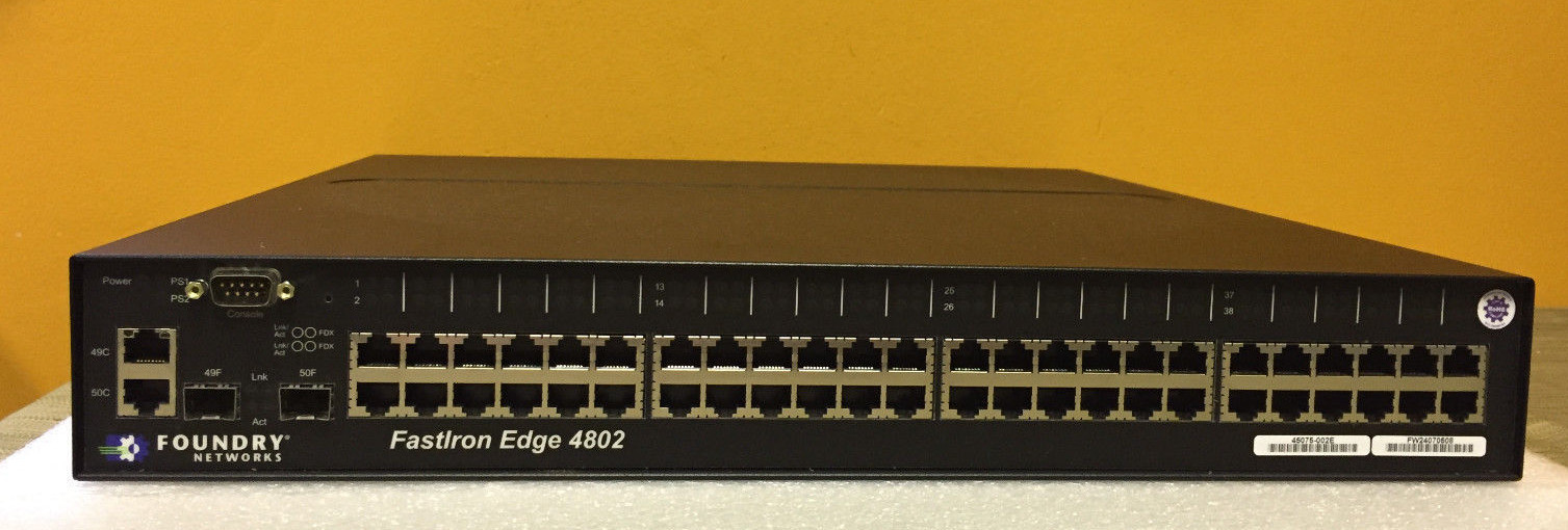 Foundry FES4802 (4802-POE) Fastiron Edge Switch, Ethernet Switch. New in Box