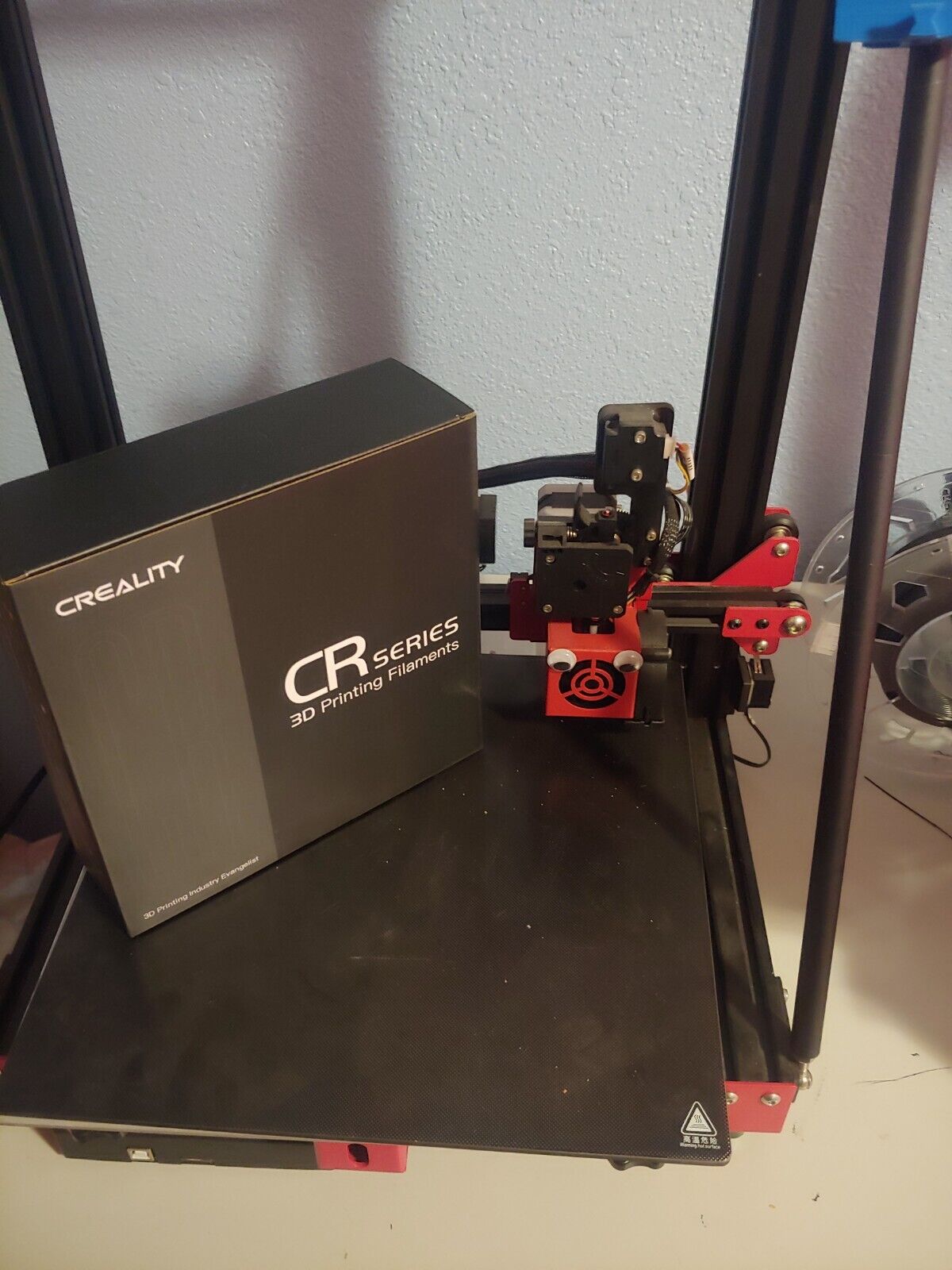3d Printer With Black Filament And New Nozzle