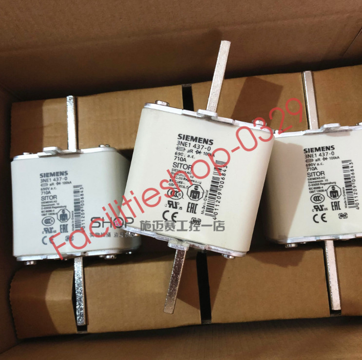3PCS/1 Box New Siemens 3NE1437-0 Fuse 690V 710A In Box Brand DHL/FedEx