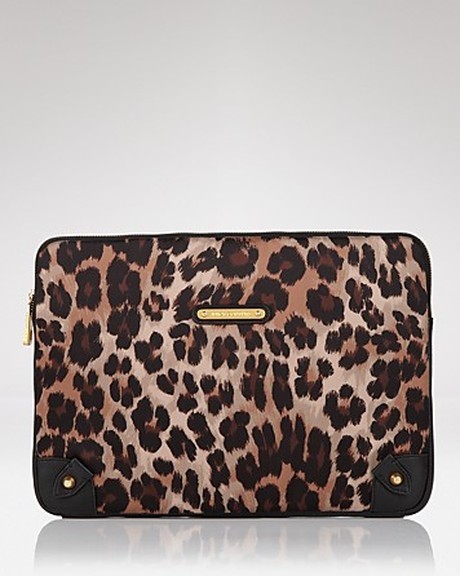JUICY COUTURE TAN ANIMAL CHEETAH LEOPARD LAPTOP CASE ORG. $98.00 BNWT