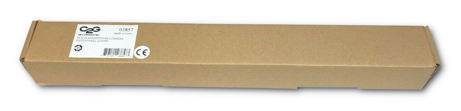 (NEW) C2G 12-Port Blank Keystone/Multimedia Patch Panel 03857 - w/ WARRANTY