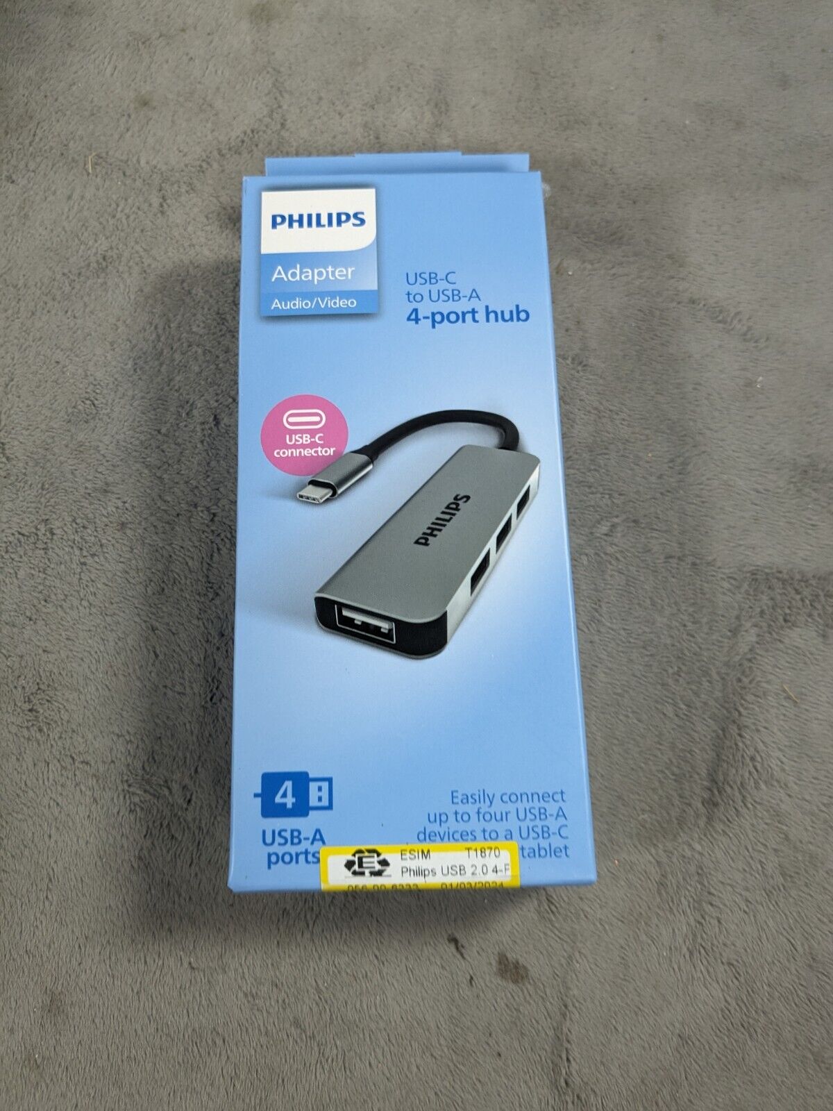 Philips Adapter Audio / Video USB-C To USB A Multiport Hub 