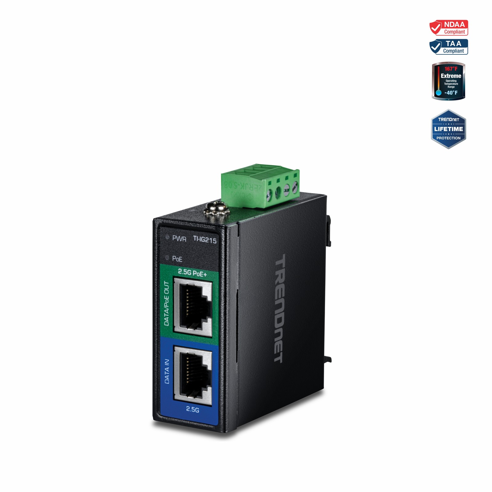 TRENDnet TI-IG219, Industrial 2.5G PoE++ Injector