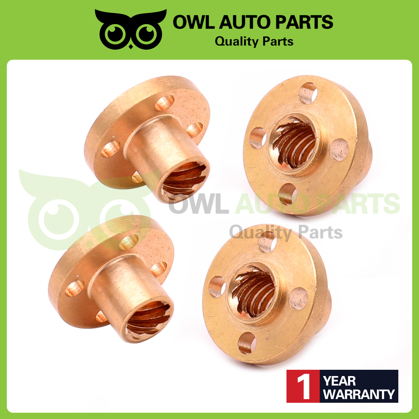 4PCS Brass Flange Trapezoidal For 3D Printer Z Axis 8mm 4-Start Lead Screw