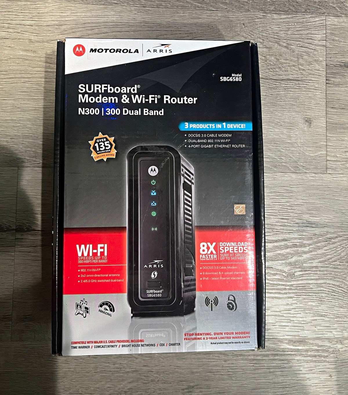 Motorola SURFboard SBG6580 DOCSIS 3.0 Cable Modem WiFi Router N300