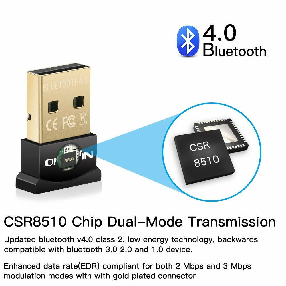 Adaptador Bluetooth Compatible Para PC USB Receptor Transmisor Inalambrica Nuevo