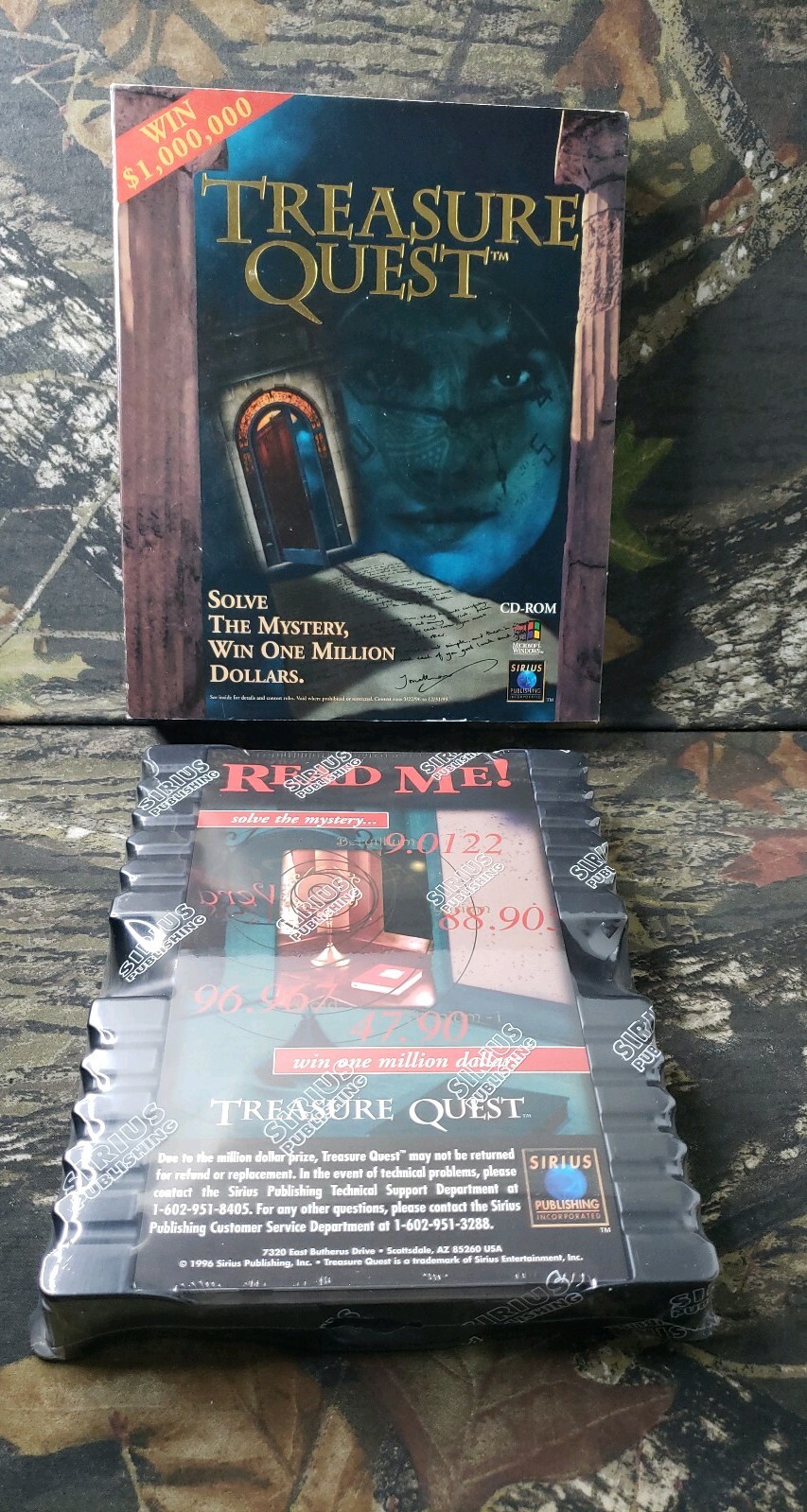 Vtg Treasure Quest CD-ROM PC Game Sirius Publishing Content Windows 3.1 Or 95 DM