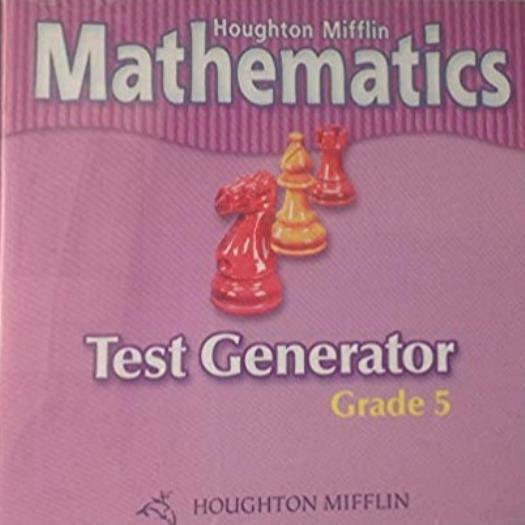 Houghton Mifflin Mathematics: Test Generator: Grade 5 PC MAC CD create custom 