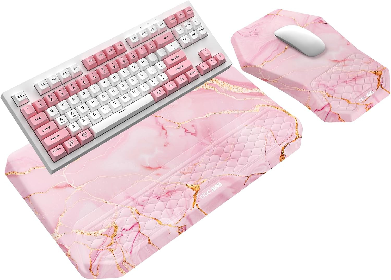 3-In-1 Ergonomic Keyboard Stand with Wrist Rest & Mouse Pad Set, Comfy Keyboard