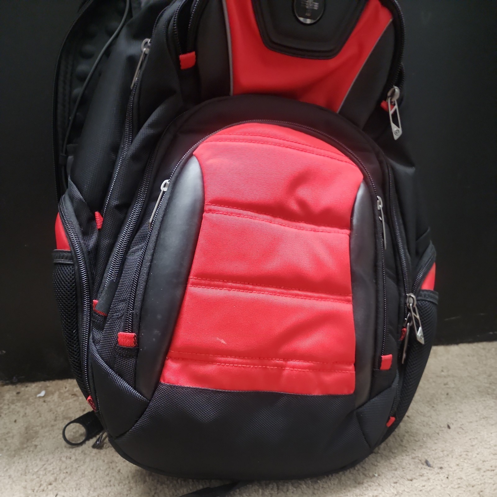 BRAND NEW Swissdigital Design - Circuit Antibacterial Backpack - Red / Black
