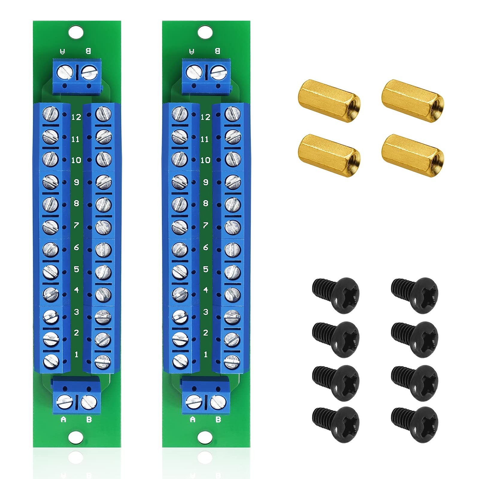 PCB Double-Layer Wiring Power Distribution Board Kit, 2 x 12 Position Power D...