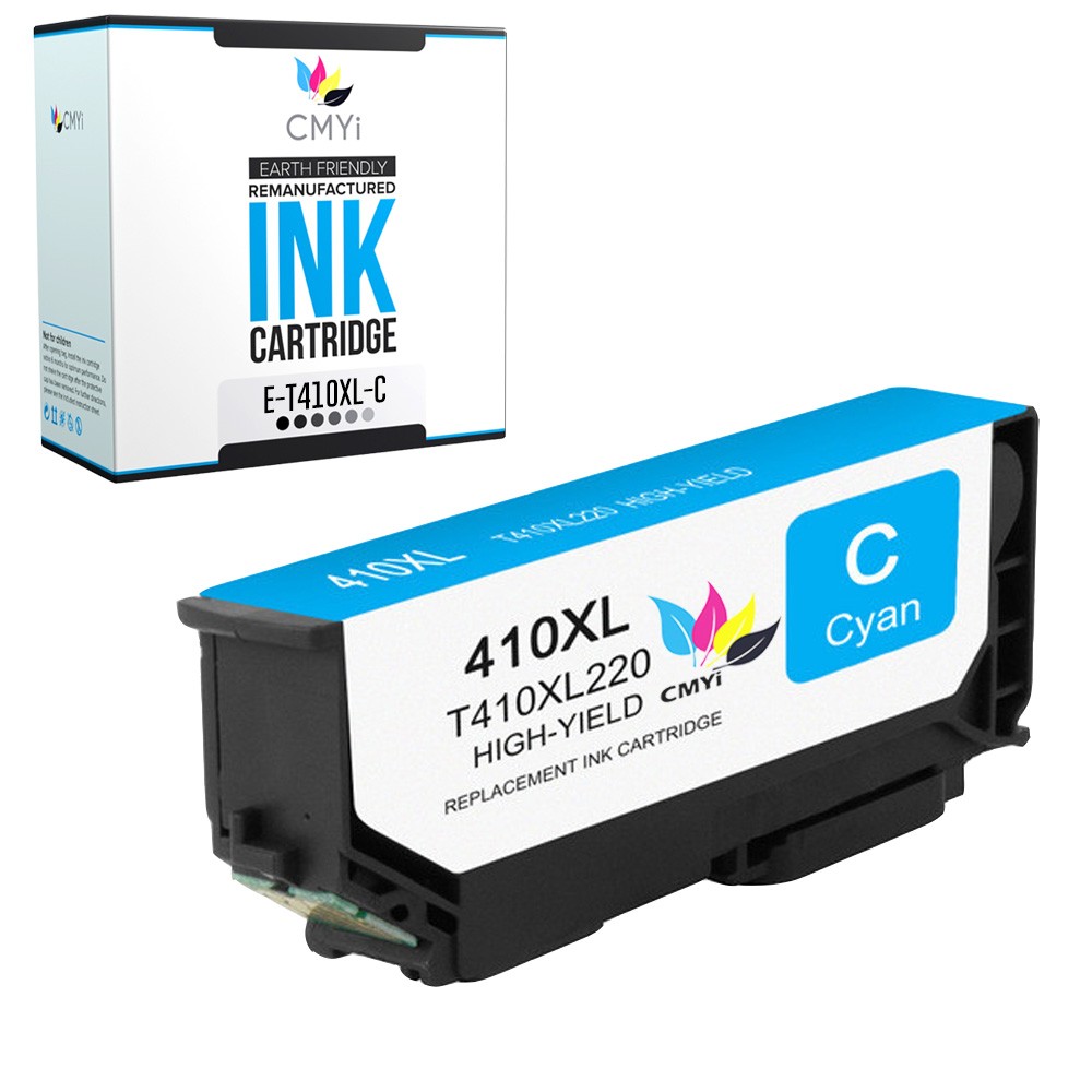 CMYi 1PK Replacement 410XL Cyan Ink for Epson Expression XP-630 XP-635 XP-640
