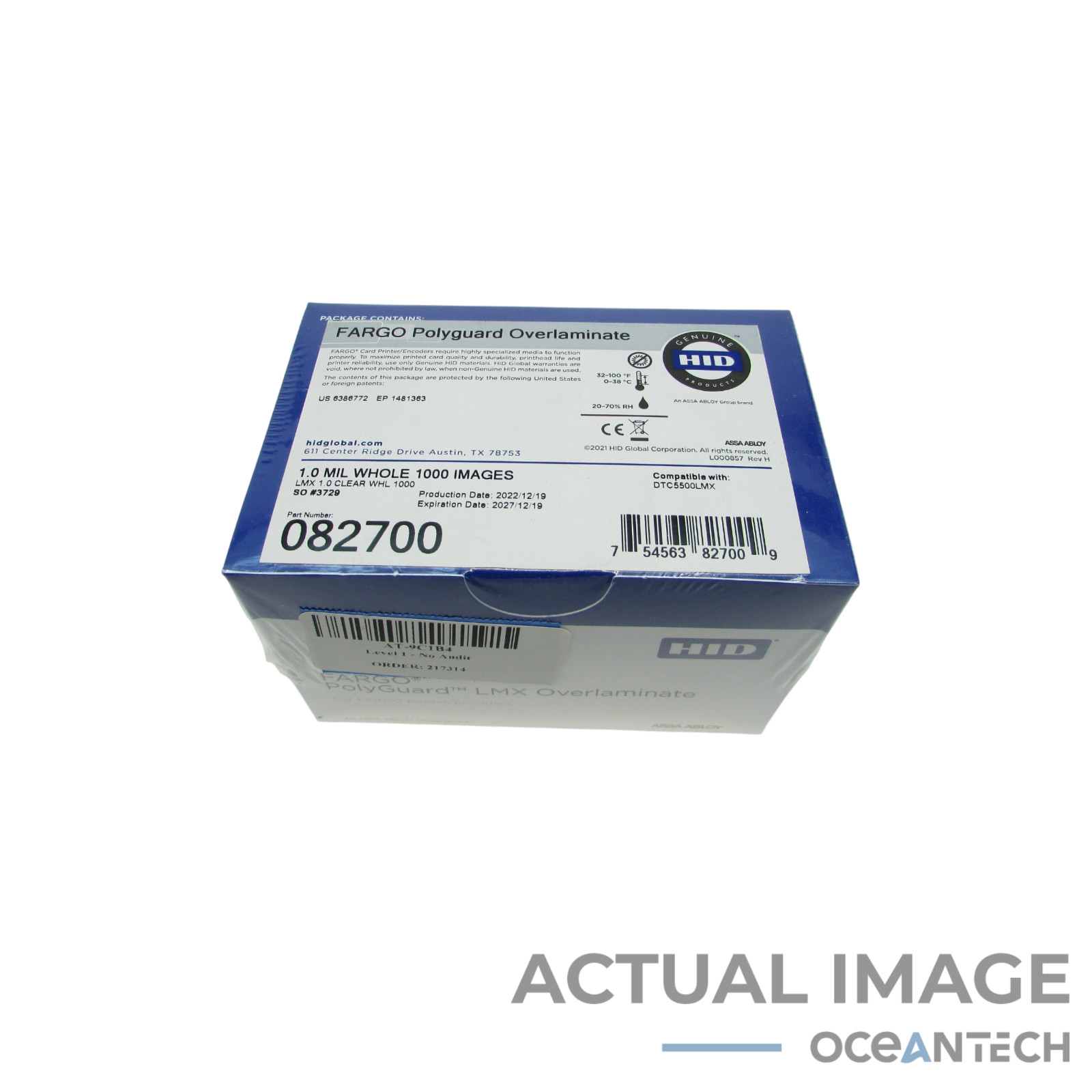 New Sealed Fargo 082700 PolyGuard LMX Clear 1.0 Mil Overlaminate 1000 Count