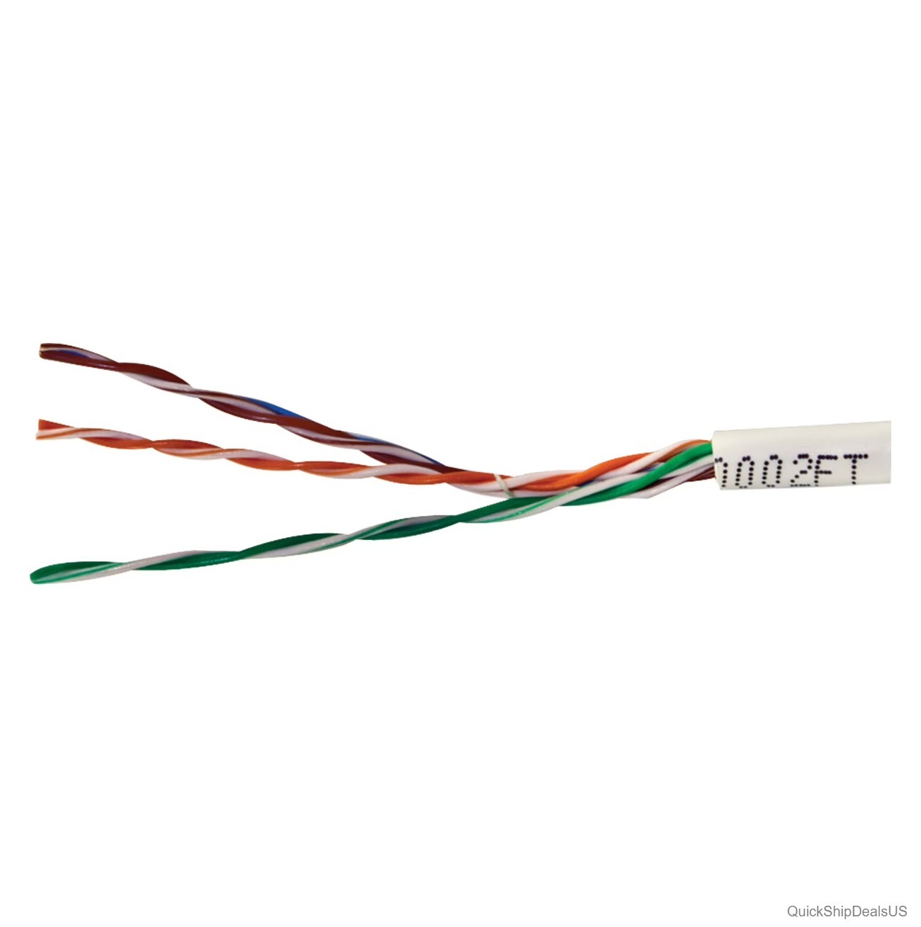 Cat5e Cable 1000ft Solid UTP Riser CMR White Pull Box Ethernet Networking