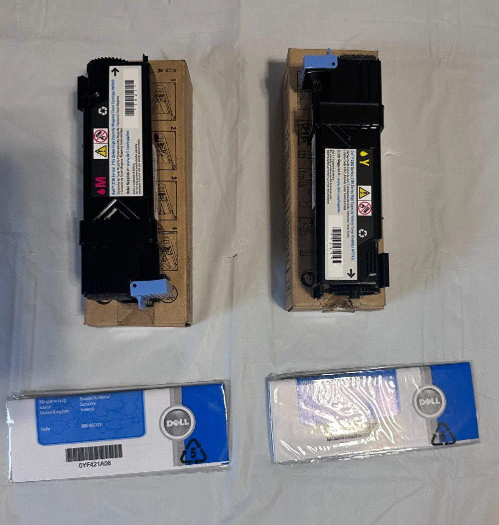 Genuine Dell NPDXG 8WNV5 High Capacity Toner Yellow & Magenta 2150 2155