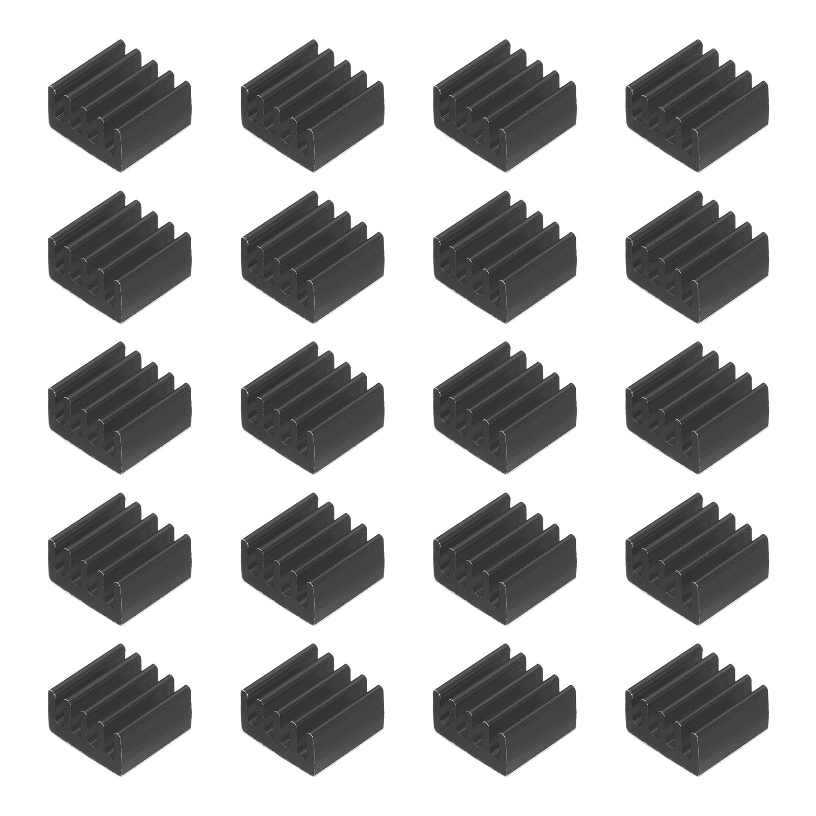 20Pcs 9x9x5mm Heatsink Aluminum Radiator Heat Sink Cooling Black