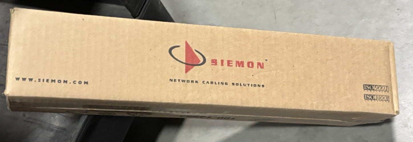 Siemon HD6-48 48-Port Cat6 Network Patch Panel, Flat 2U Black - Brand New