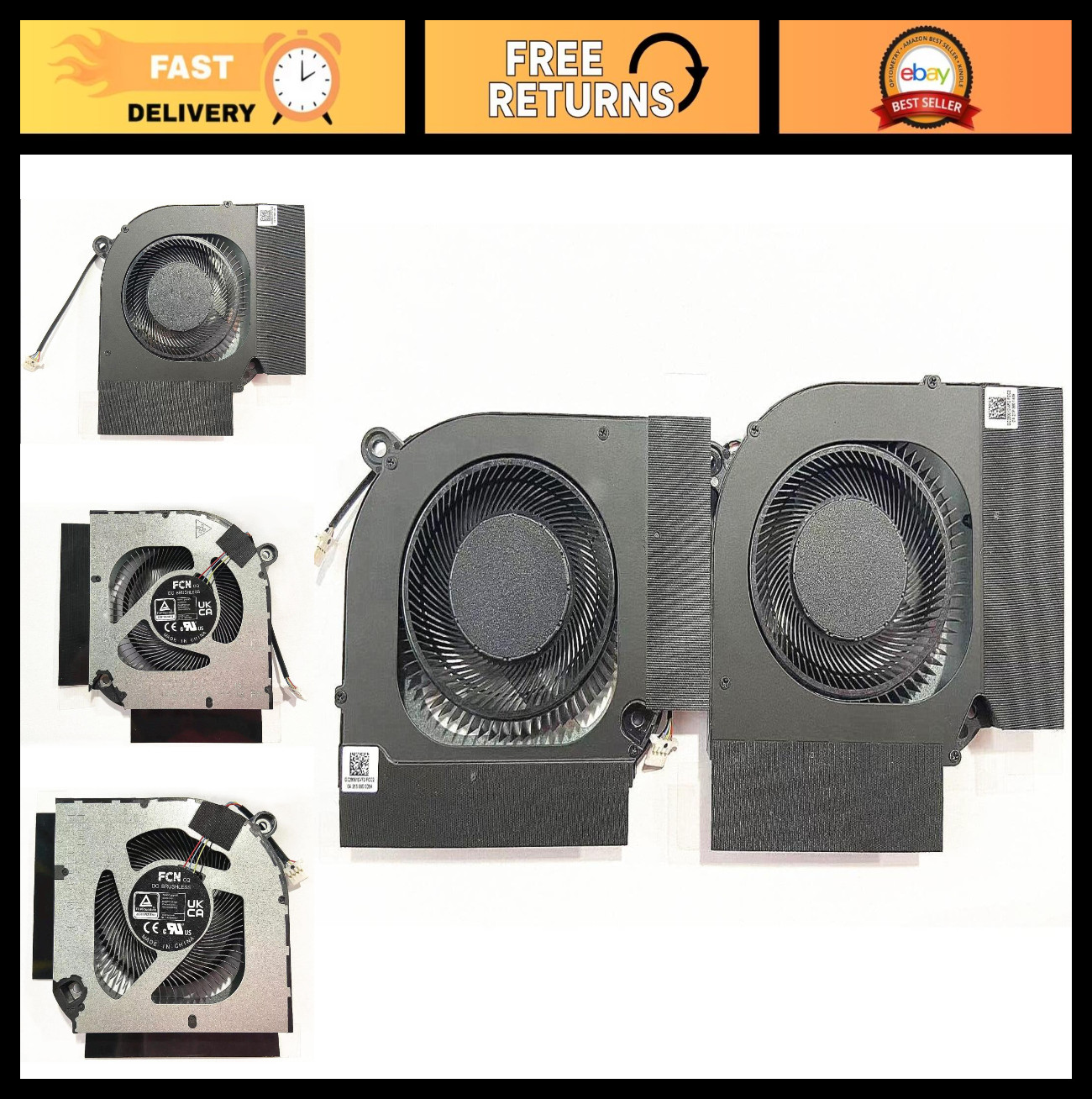 High-Performance CPU & GPU Cooling Fan for Gaming Laptops - Compatible with Pred