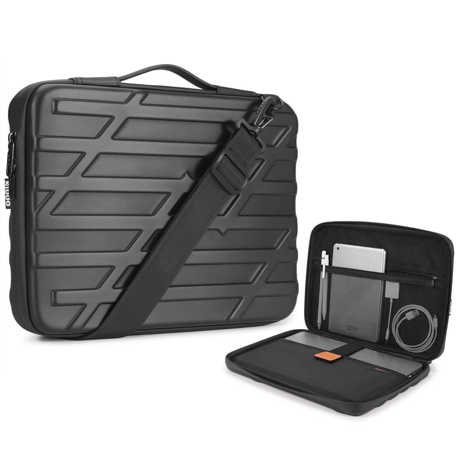 14 inch Laptop Sleeve Carrying Case Computer Bag Shockproof Hardshell Handle ...