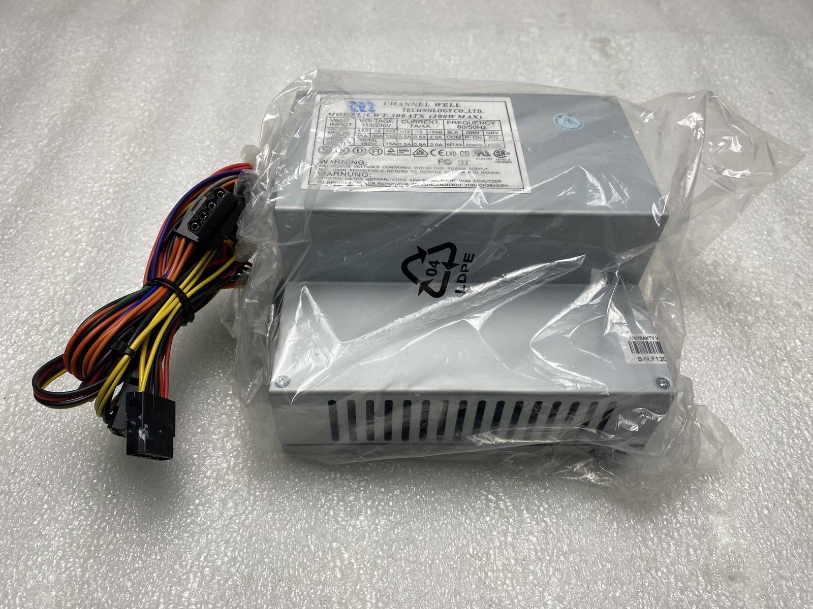 CHANNEL WELLS SYSTEMS CWT-300ATX SWITCHING POWER SUPPLY 115