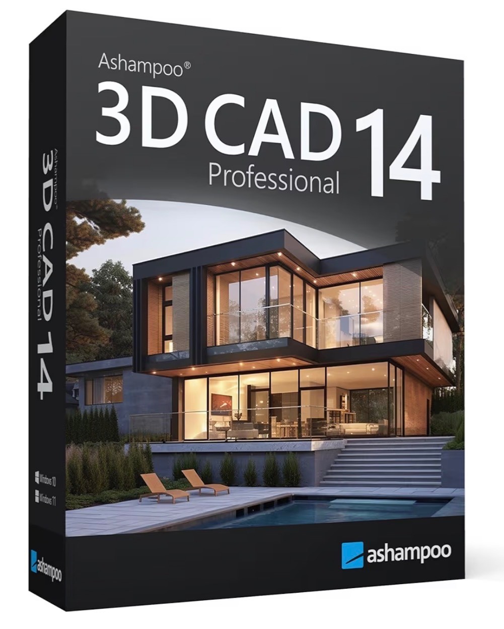 3D CAD 14 PRO – Software for professional 3D and 2D building and house design, i